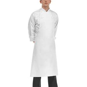 BIB APRON NO POCKET WHITE